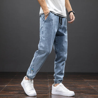 Pantalon de Jogging Denim Jean Cargo Homme - Baggy Harem Grande Taille