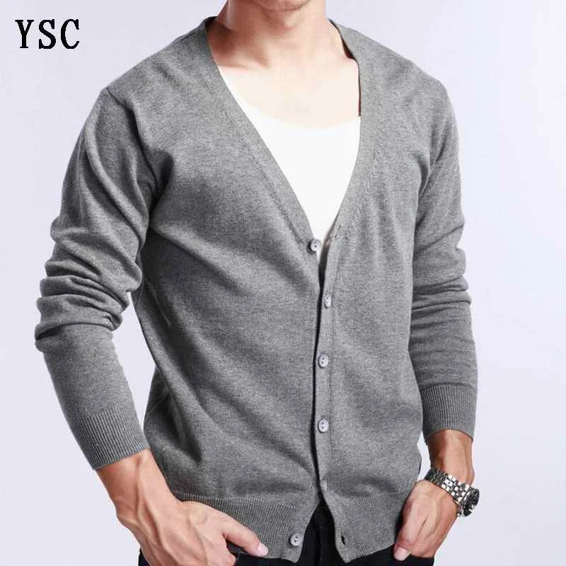 Cardigan Cachemire Col V Homme - Printemps Automne