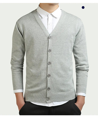 Cardigan en Coton V Col Homme - Mince 2024