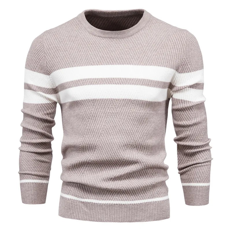 Pull Manches Longues Patchwork Homme - Chaud & Tendance