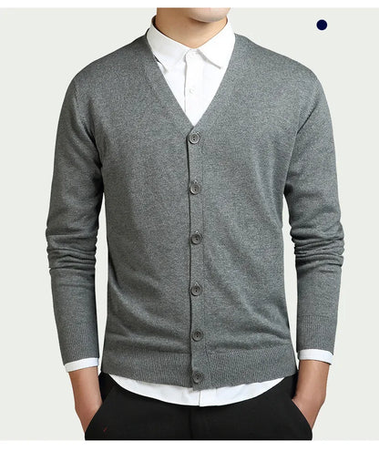 Cardigan en Coton V Col Homme - Mince 2024