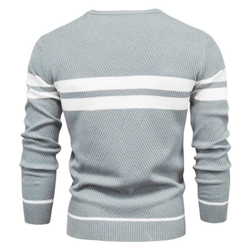 Pull Manches Longues Patchwork Homme - Chaud & Tendance