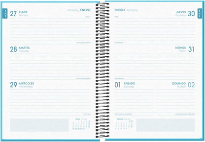 Agenda DOHE Tangram Basic Bleu A5 2024-2025