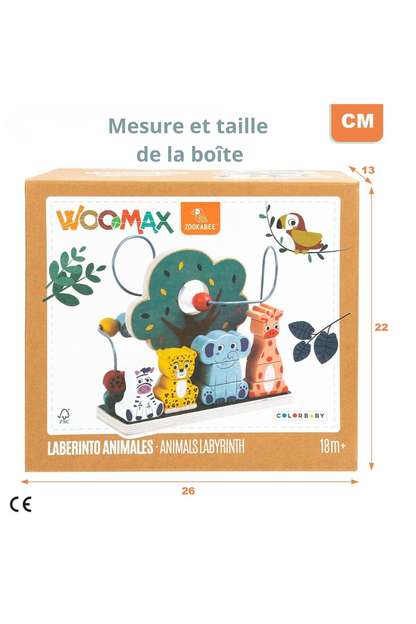 Jeu d'adresse pour bébé Woomax animaux 25 x 22 x 10 cm (6 Unités)