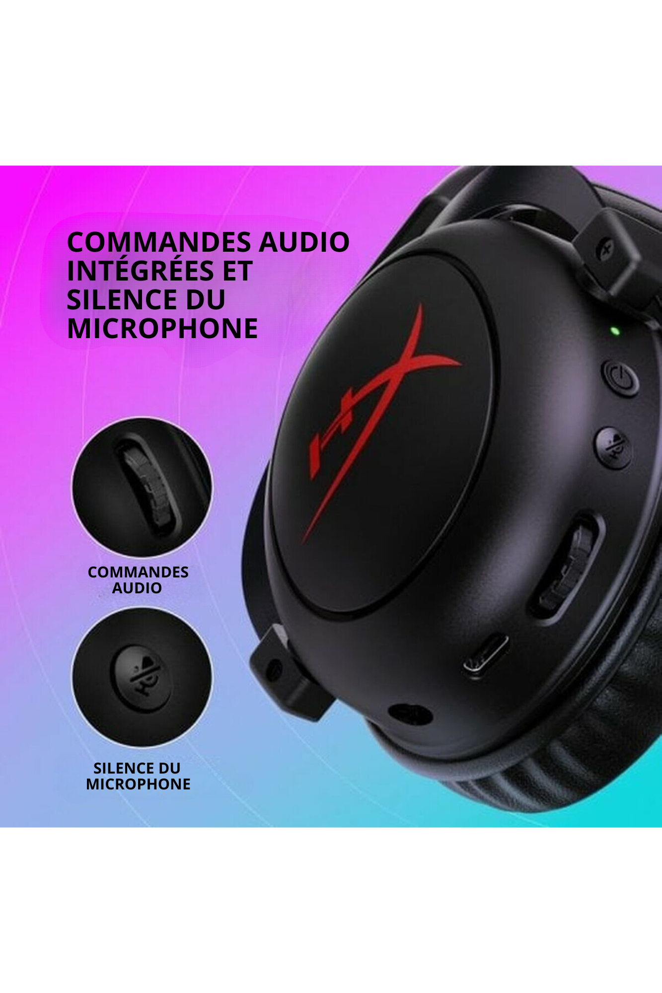 Casques avec Microphone Hyperx 6Y2G8AA Noir