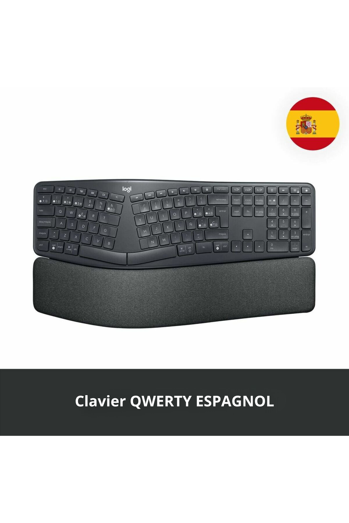 Clavier Logitech 920-010105 Noir Gris Graphite Espagnol Qwerty