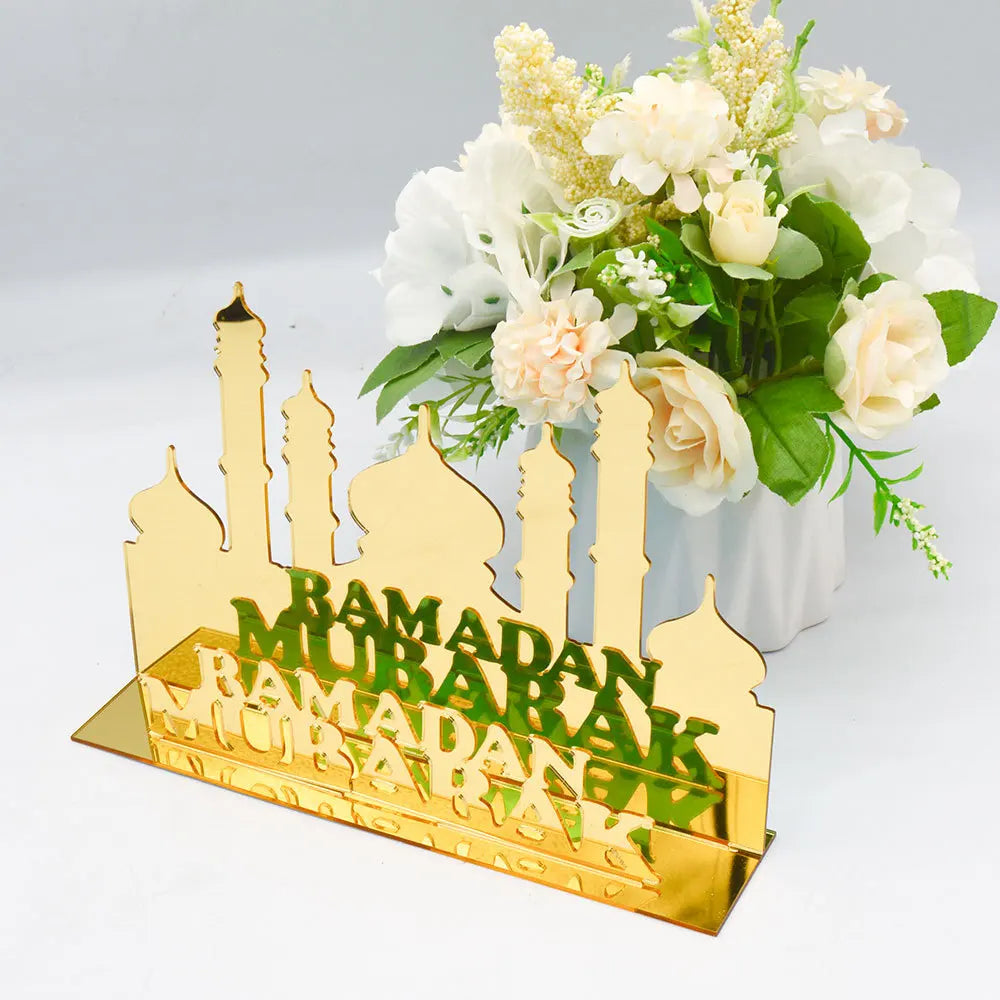 Ornements de Table Acrylique Ramdan & Eid Mubarak 2025