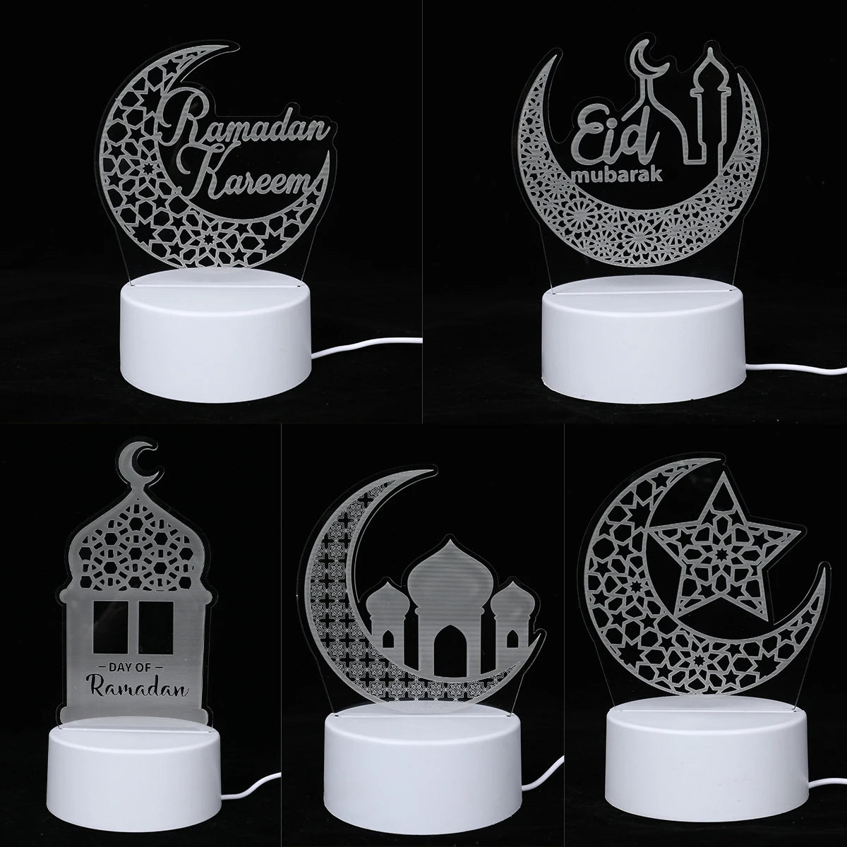 Veilleuse 3D Ramadan & Eid Mubarak 2025