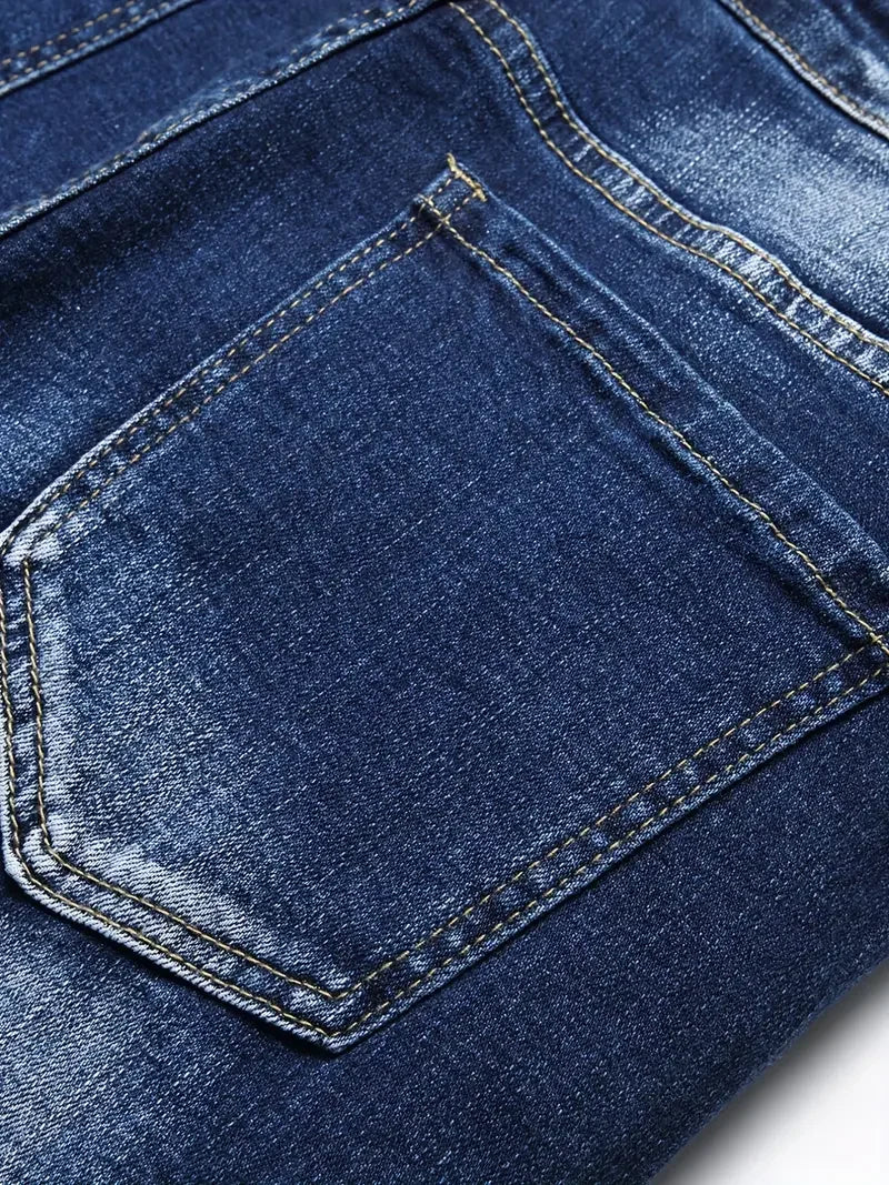 Jean Cargo Denim Extensible Homme - Slim Classique Décontracté