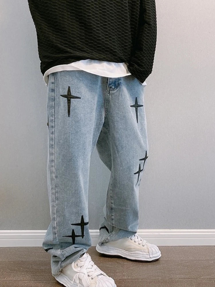 Jean Baggy Imprimé Homme - Style Streetwear 2023