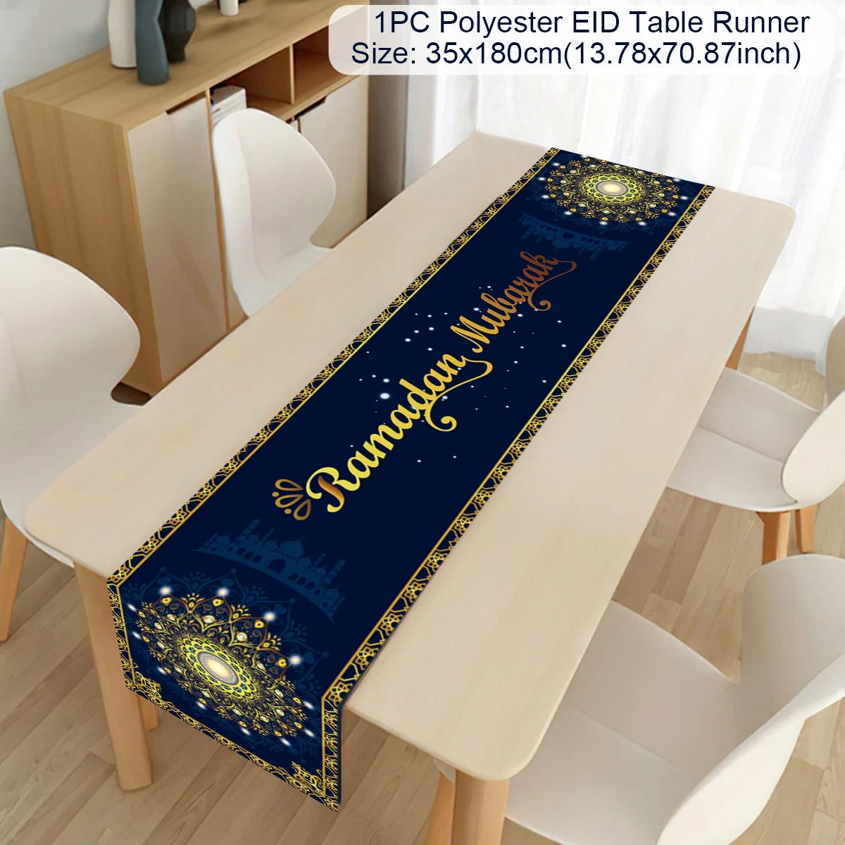 Chemin de Table Ramadan - Décoration EID Mubarak 2025