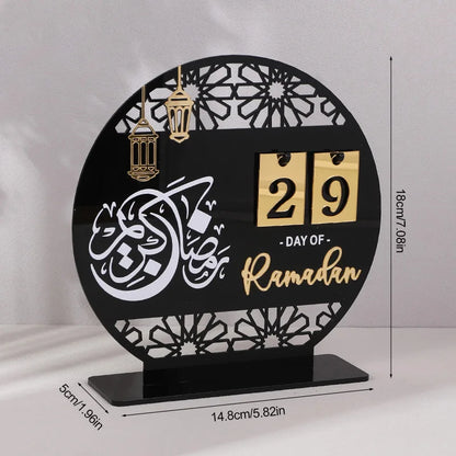 Calendrier Acrylique Compte à Rebours Ramadan 2025