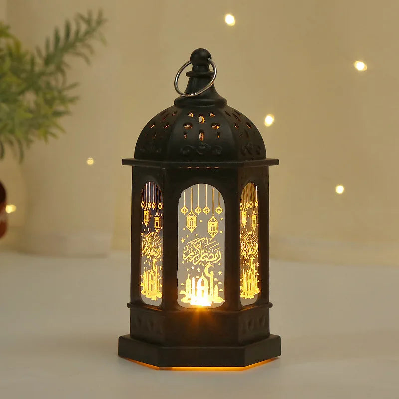 Bougeoir LED Étoile et Lune - Ramadan Kareem et Eid Mubarak