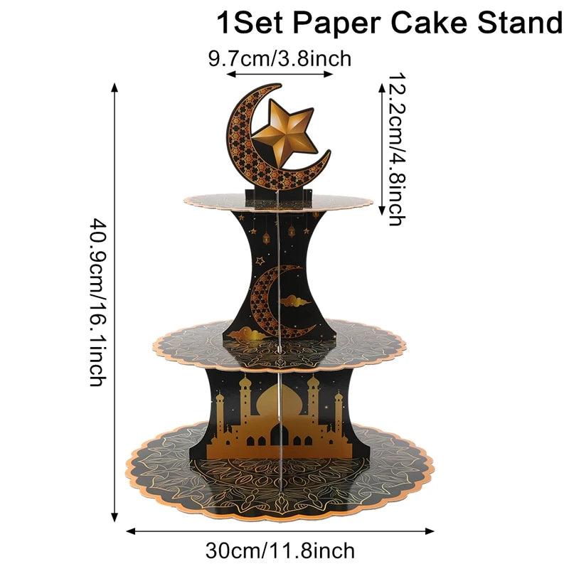 Support à Gâteau Ramadan & Eïd Moubarak 2025