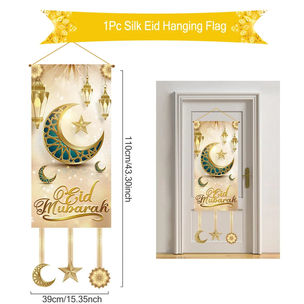 Décoration Porte Ramadan et Eid Mubarak 2025