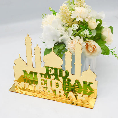 Ornements de Table Acrylique Ramdan & Eid Mubarak 2025