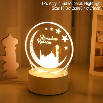 Veilleuse 3D Ramadan & Eid Mubarak 2025