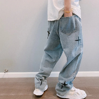 Jean Baggy Imprimé Homme - Style Streetwear 2023