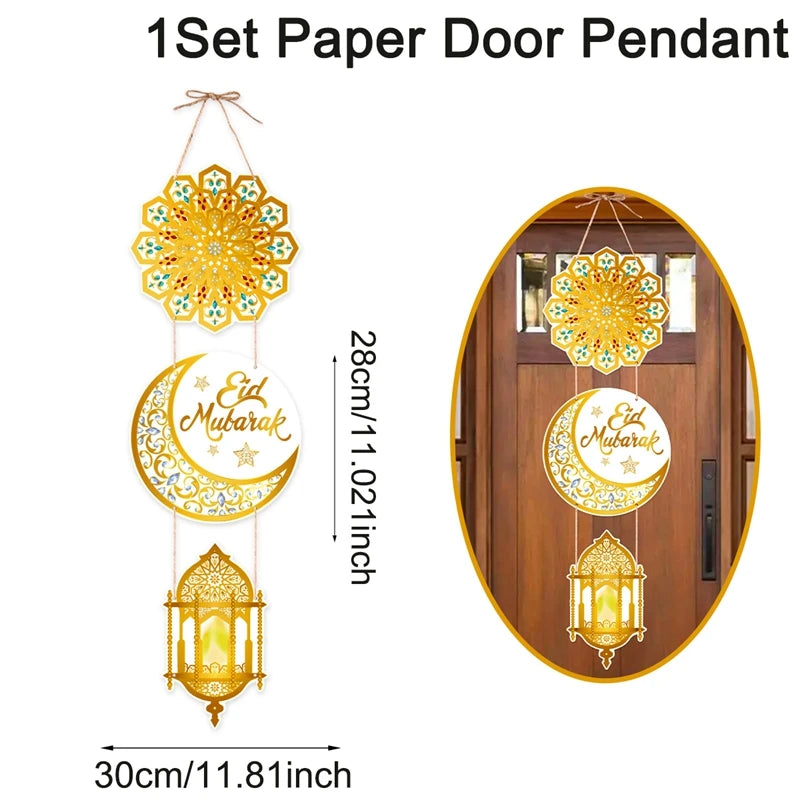 Décoration de Porte Eid Mubarak - Ramadan Kareem 2025