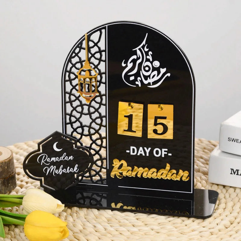 Calendrier Acrylique Compte à Rebours Ramadan 2025