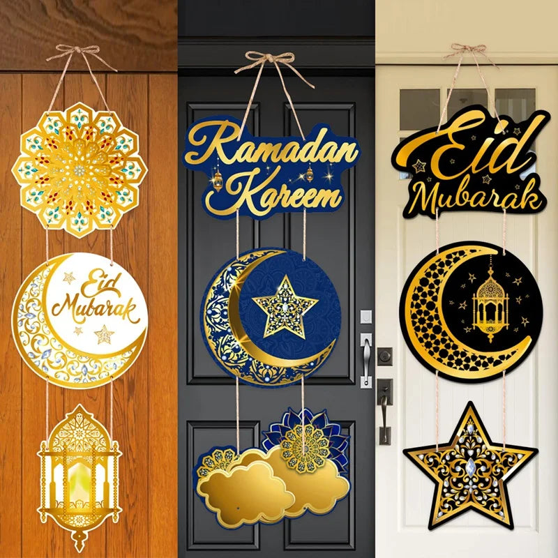 Décoration de Porte Eid Mubarak - Ramadan Kareem 2025