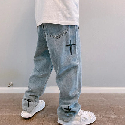 Jean Baggy Imprimé Homme - Style Streetwear 2023