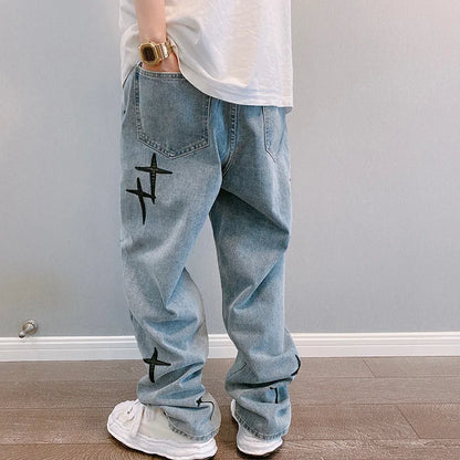 Jean Baggy Imprimé Homme - Style Streetwear 2023