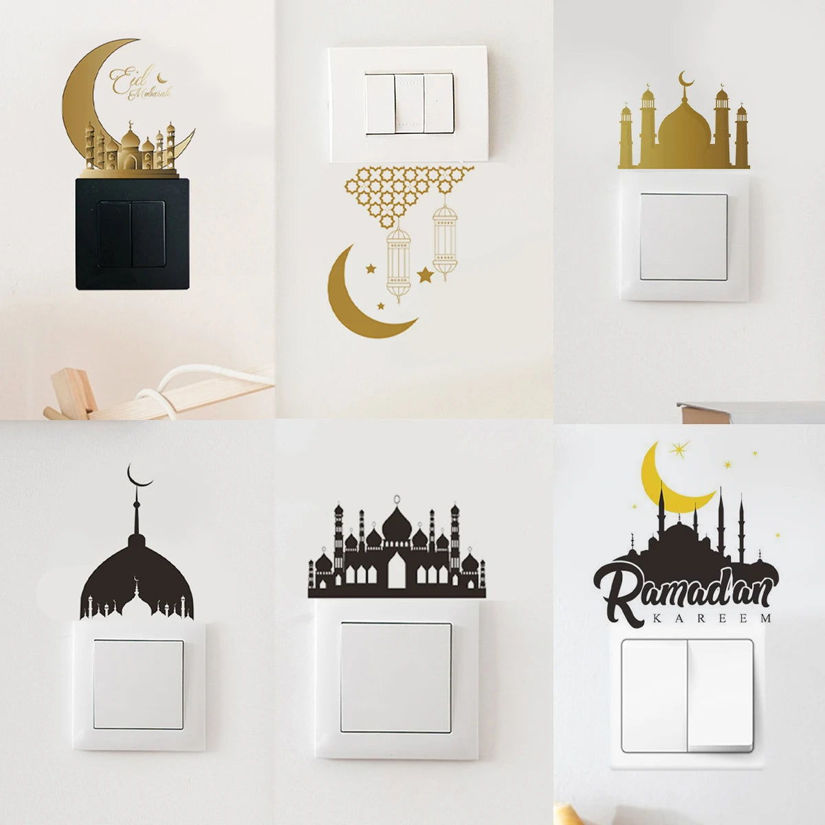 Autocollant Interrupteur Ramadan & Eid Mubarak