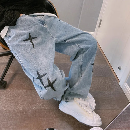 Jean Baggy Imprimé Homme - Style Streetwear 2023