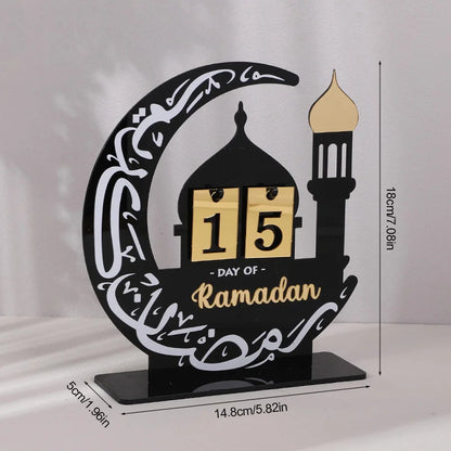 Calendrier Acrylique Compte à Rebours Ramadan 2025