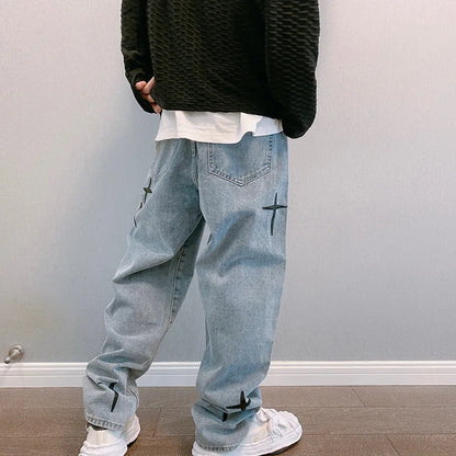 Jean Baggy Imprimé Homme - Style Streetwear 2023