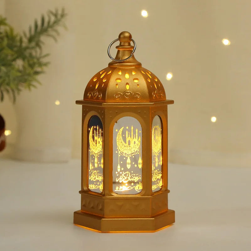 Bougeoir LED Étoile et Lune - Ramadan Kareem et Eid Mubarak