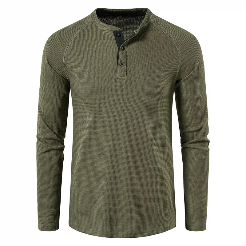 T-shirt Henley Coton Homme - Automne 2024