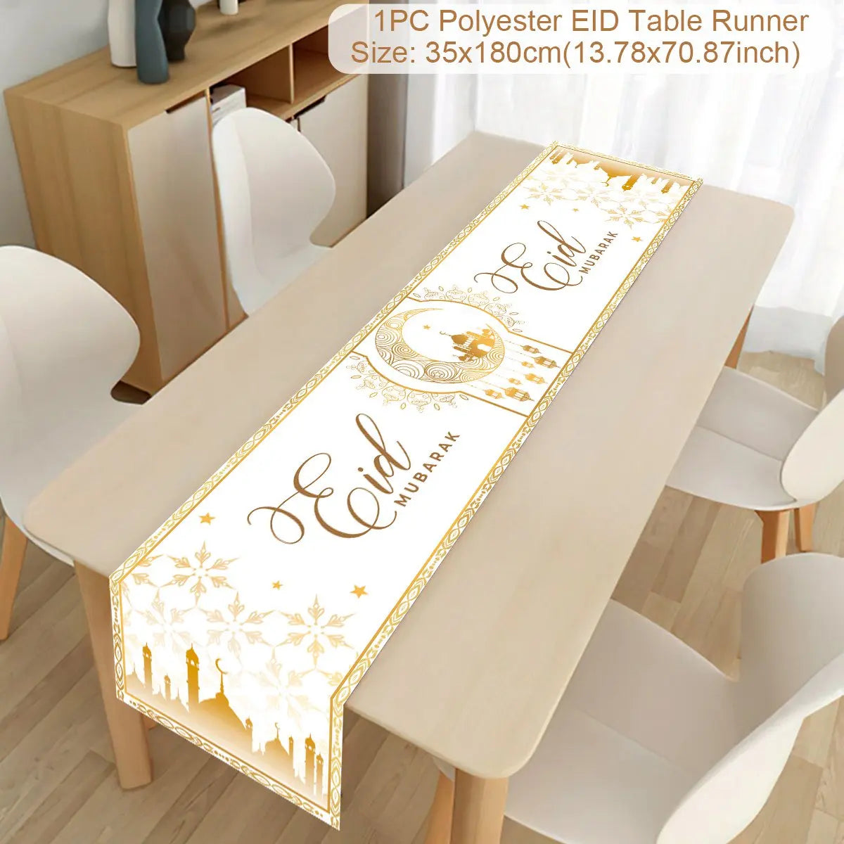 Chemin de Table Ramadan - Décoration EID Mubarak 2025