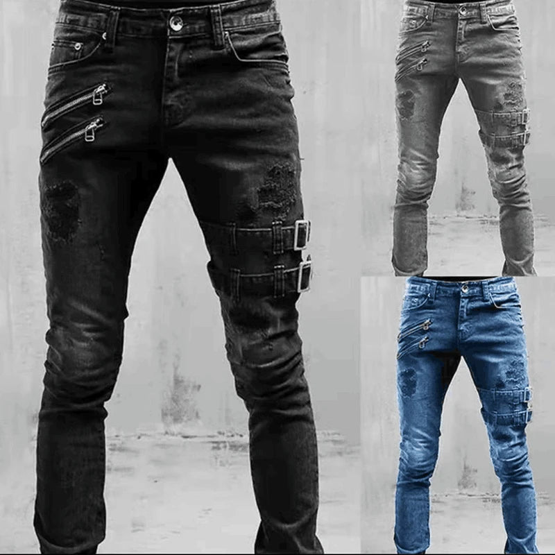 Jeans Moulants Monochromes Homme - Printemps/Automne 2024