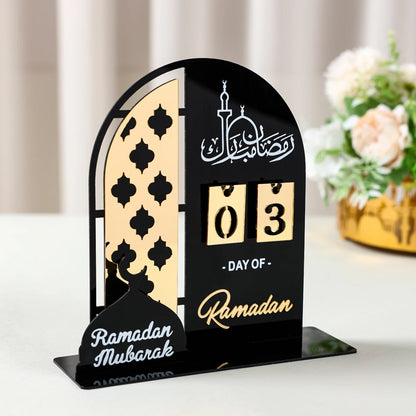 Calendrier Acrylique Compte à Rebours Ramadan 2025