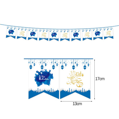 Bannière Ramadan Kareem et Eïd Mubarak - Étoile et Lune