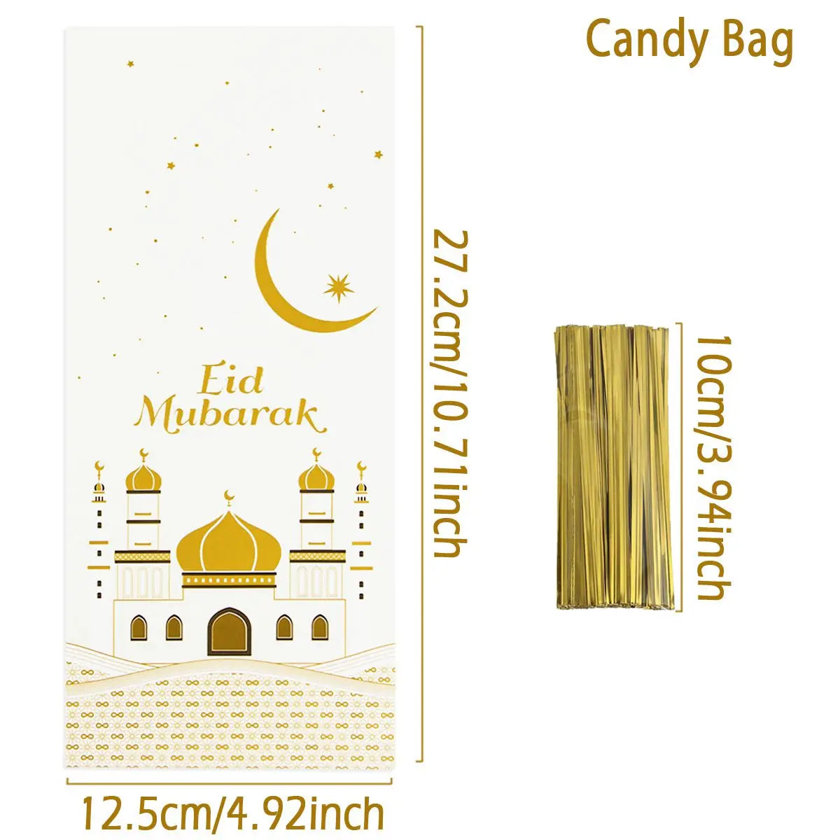 Sacs à biscuits Ramadan - 25/50/100 pcs - Cadeaux EID Mubarak