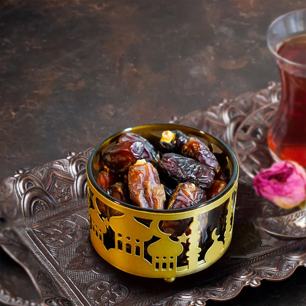 Assiettes en métal pour Ramadan & Eïd Mubarak - Rangement desserts et collations