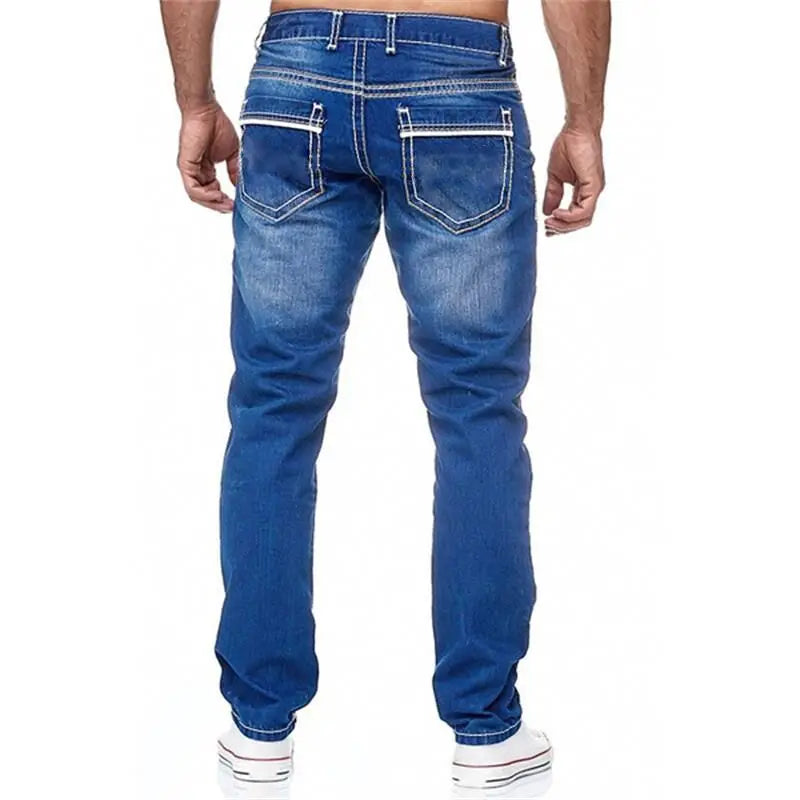 Jean Droit Denim Homme - Pantalon d'Affaires Décontracté