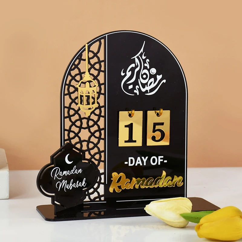 Calendrier Acrylique Compte à Rebours Ramadan 2025