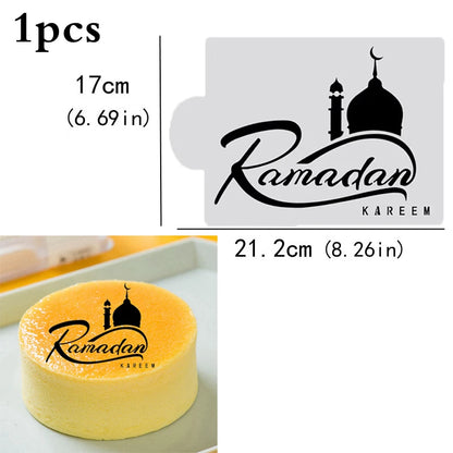 Pochoirs de Pulvérisation Ramadan & Eid Mubarak - Décoration Café, Gâteau ou autres