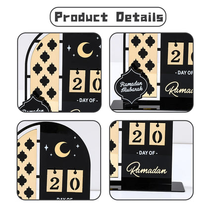 Calendrier Acrylique Compte à Rebours Ramadan 2025