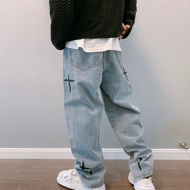 Jean Baggy Imprimé Homme - Style Streetwear 2023