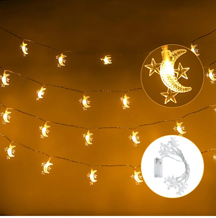 Guirlandes Lumineuses Lune & Étoile Ramadan et Eid 2025