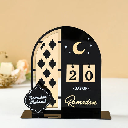 Calendrier Acrylique Compte à Rebours Ramadan 2025