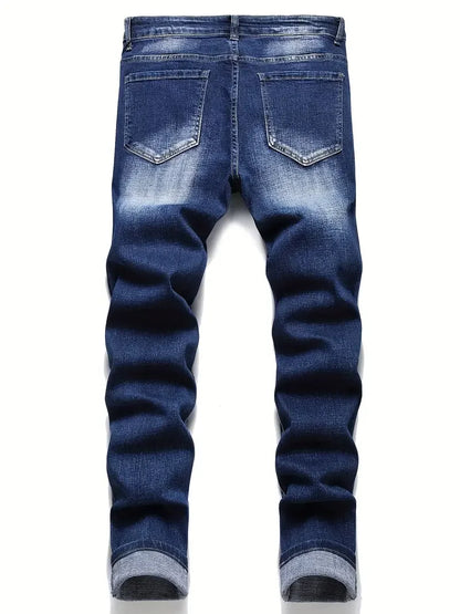 Jean Cargo Denim Extensible Homme - Slim Classique Décontracté