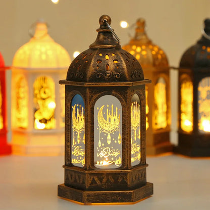 Bougeoir LED Étoile et Lune - Ramadan Kareem et Eid Mubarak