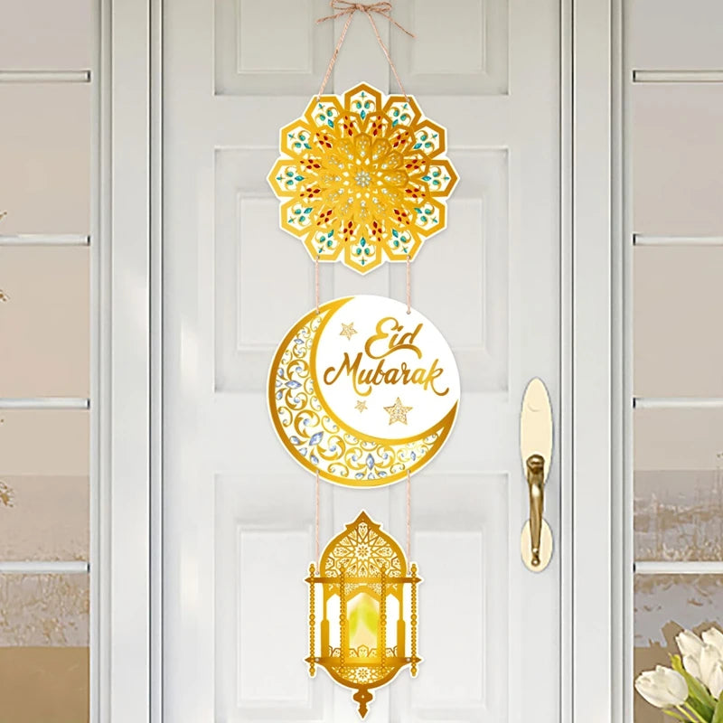 Décoration de Porte Eid Mubarak - Ramadan Kareem 2025