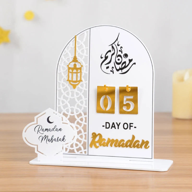 Calendrier Acrylique Compte à Rebours Ramadan 2025